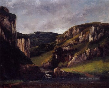  realistischer Malerei - Klippen in der Nähe von Ornans realistischer Maler Gustave Courbet